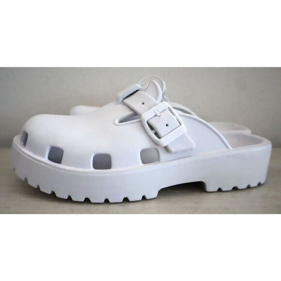 Free People 0004629774 Women's Sz 39 US 8 White Karlie Buckle Slip-On Clogs - Picture 5 of 8